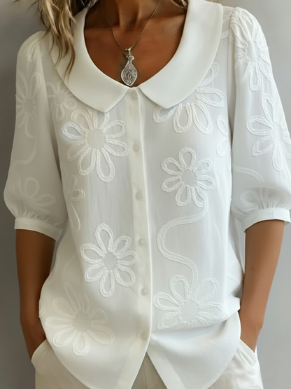 Aurélie — Blouse légère à fleurs élégance naturelle