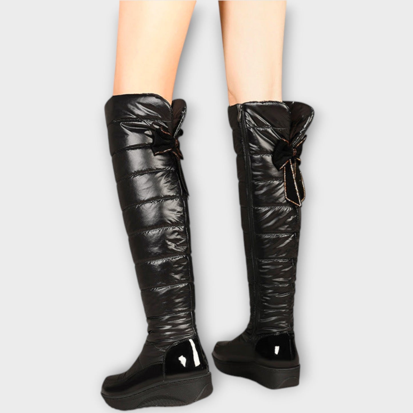 Bottes d'Hiver Doublées en Polaire jusqu'au Genou