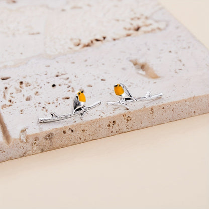 Boucles d'oreilles en forme d'oiseau animal cartoon