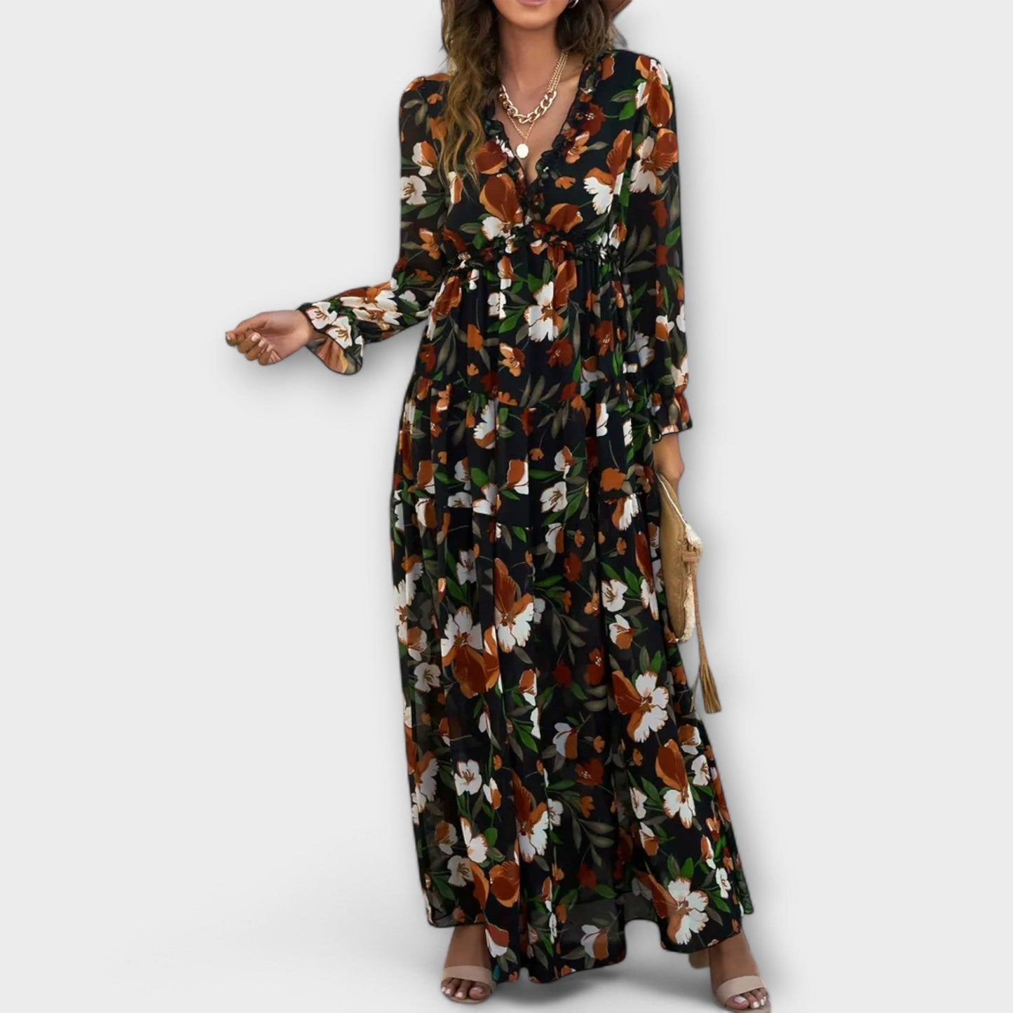Juno - Élégant Robe Maxi Fleurie