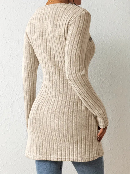 Julia™ - Haut Asymétrique à Côtes à la Mode