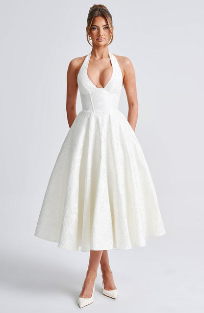 Eulalie - Robe à Dos Nu avec Décolleté en V Chic