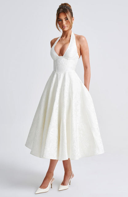 Eulalie - Robe à Dos Nu avec Décolleté en V Chic