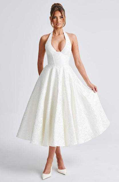 Eulalie - Robe à Dos Nu avec Décolleté en V Chic