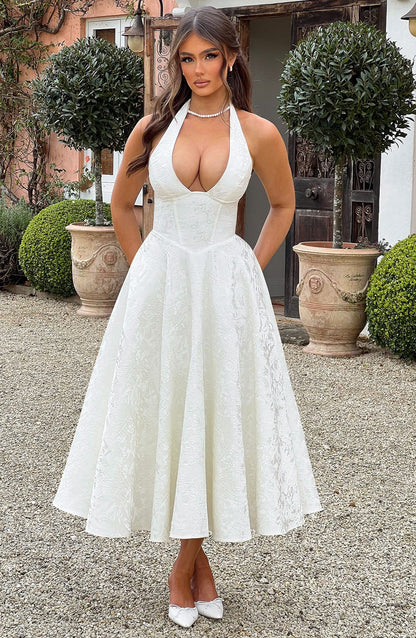 Eulalie - Robe à Dos Nu avec Décolleté en V Chic