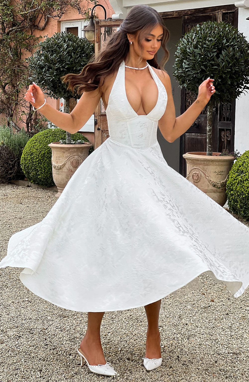 Eulalie - Robe à Dos Nu avec Décolleté en V Chic