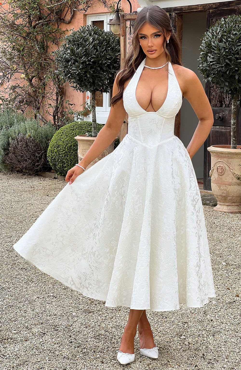 Eulalie - Robe à Dos Nu avec Décolleté en V Chic