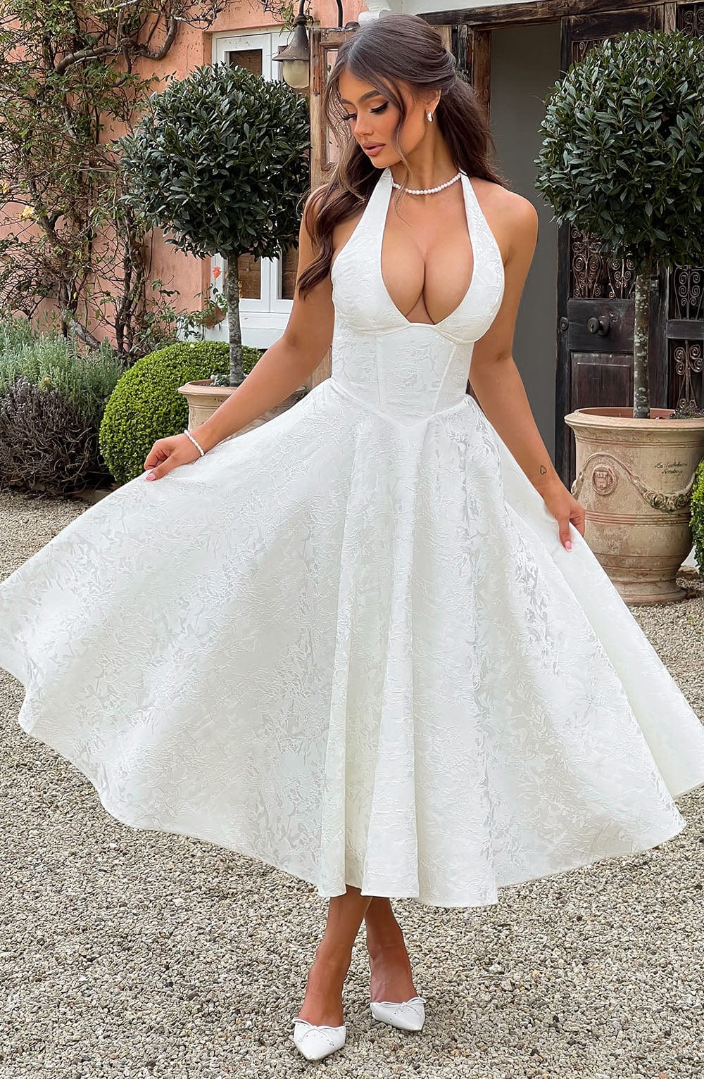Eulalie - Robe à Dos Nu avec Décolleté en V Chic