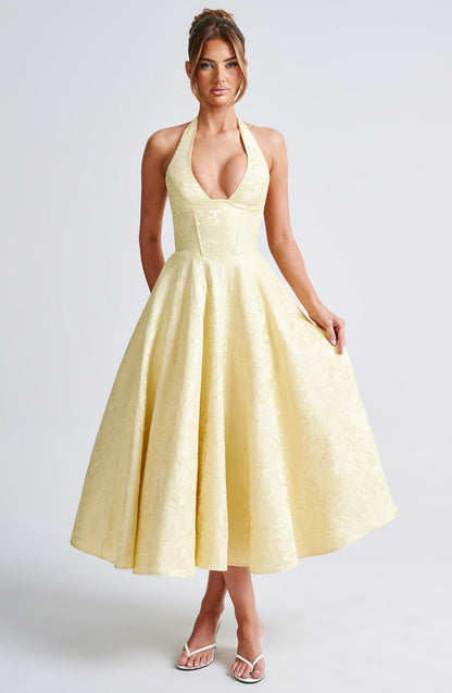 Eulalie - Robe à Dos Nu avec Décolleté en V Chic