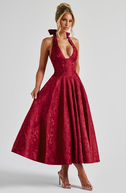 Eulalie - Robe à Dos Nu avec Décolleté en V Chic