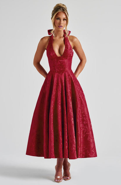 Eulalie - Robe à Dos Nu avec Décolleté en V Chic