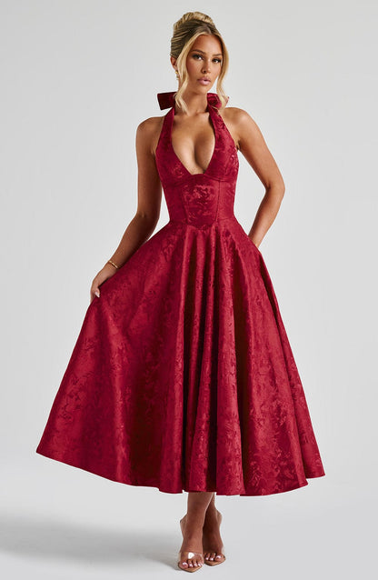 Eulalie - Robe à Dos Nu avec Décolleté en V Chic