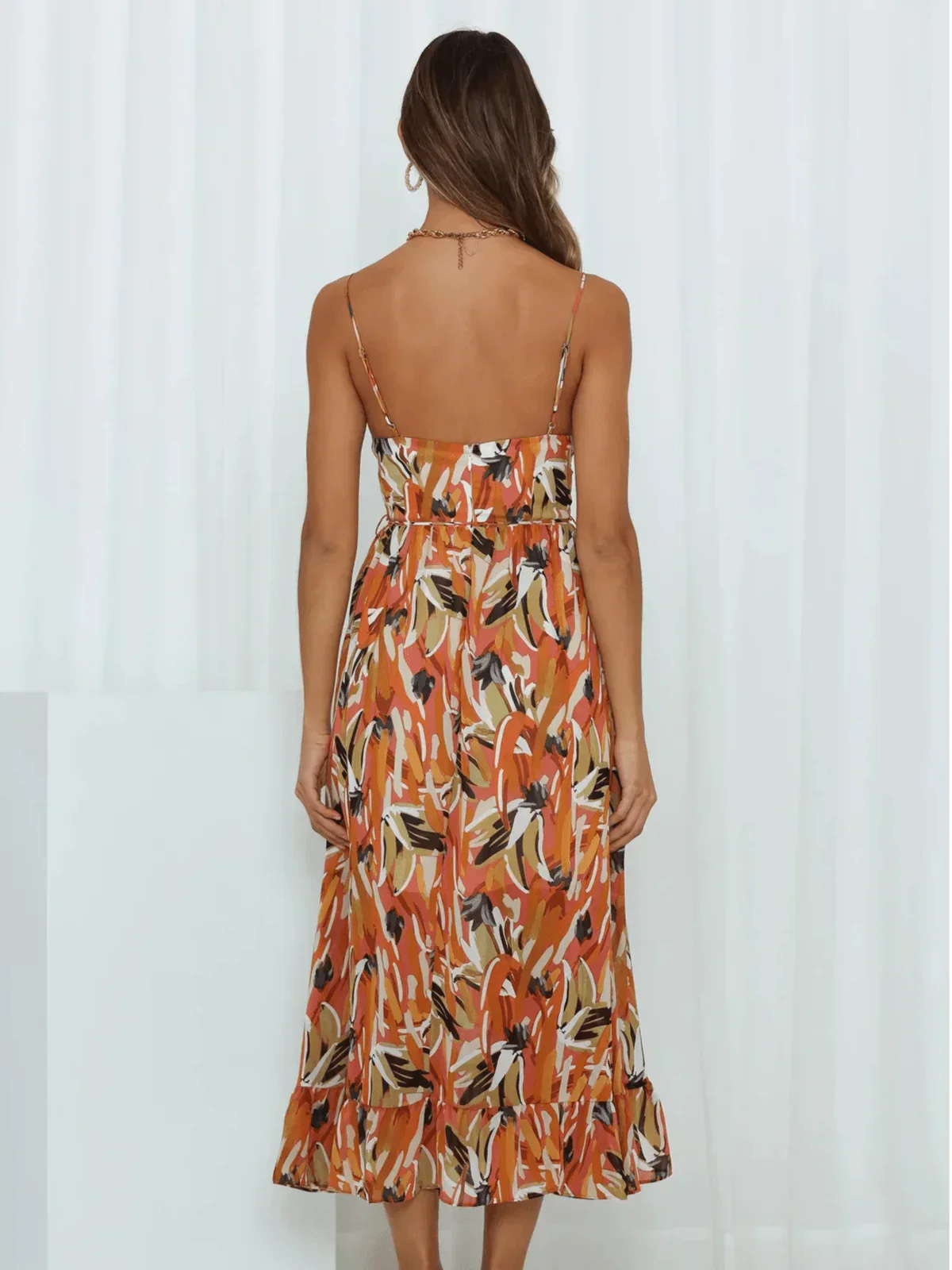 Chiara - Robe Midi Colorée Femme | Élégance Estivale