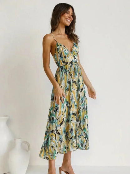 Chiara - Robe Midi Colorée Femme | Élégance Estivale