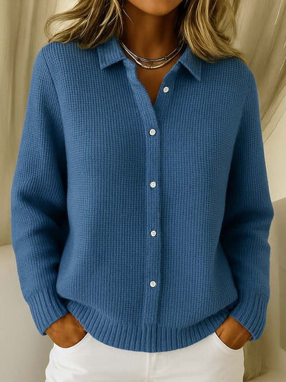 NATALIA – BLOUSE EN TRICOT RIBBÉ DOUCE