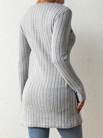 Julia™ - Haut Asymétrique à Côtes à la Mode