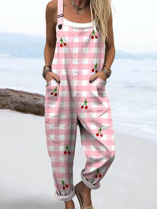 Fie | Salopette Vichy Cerise