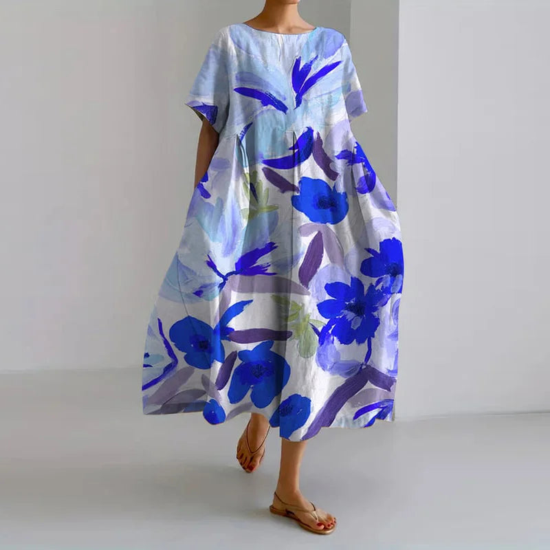 Wren - Robe fluide avec imprimé de fleurs fraîches élégante