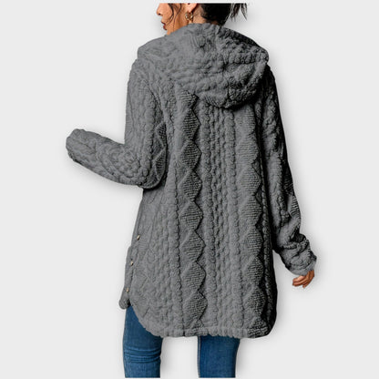 Veste d'Hiver avec Capuche Texturée et Confortable