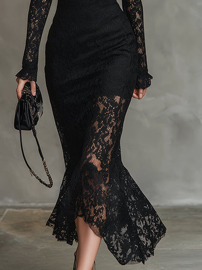 Magda | Robe longue en dentelle