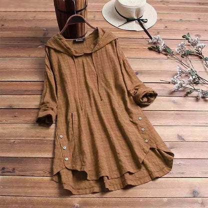 Blouse Antoinette Ternet avec Capuche - Style Quotidien Confortable