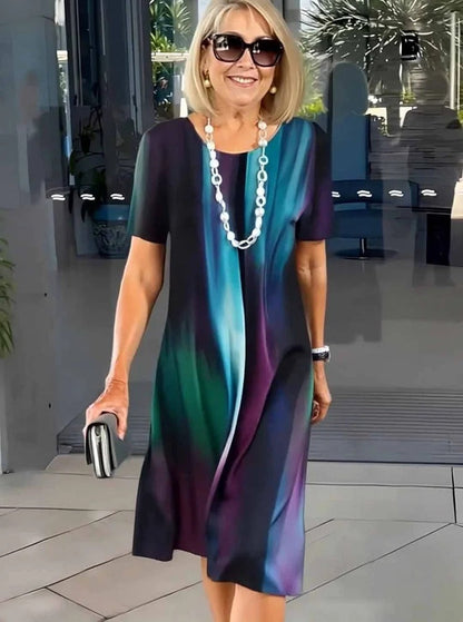 Rosara - Robe Mi-Longue Imprimée Légère et Confortable