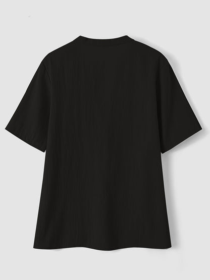 Sharron - Blouse Élégante à Col V avec Boutons