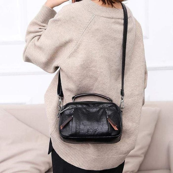 Finbjørg | Petit Sac Polyvalent en Ombre de Cognac Doré