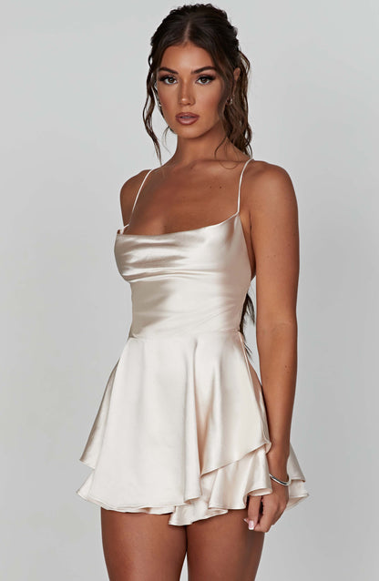 Emilia - Robe Mini en Satin