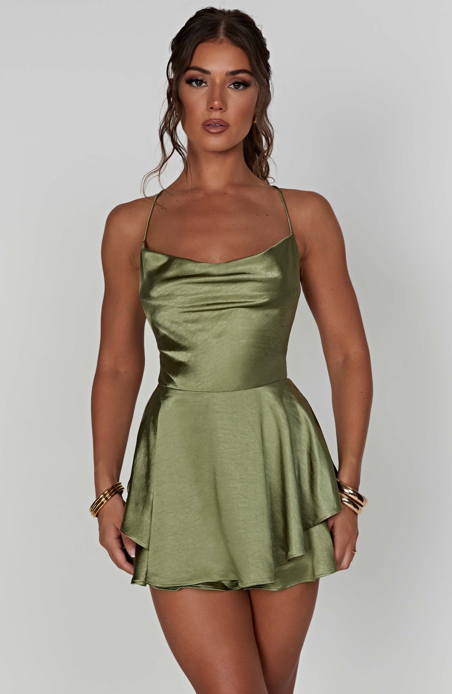 Emilia - Robe Mini en Satin