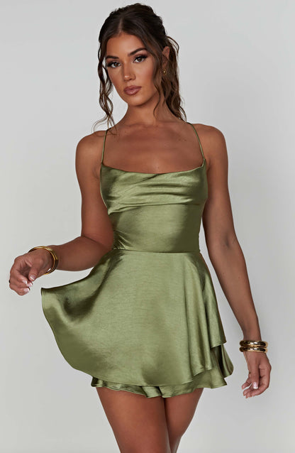 Emilia - Robe Mini en Satin
