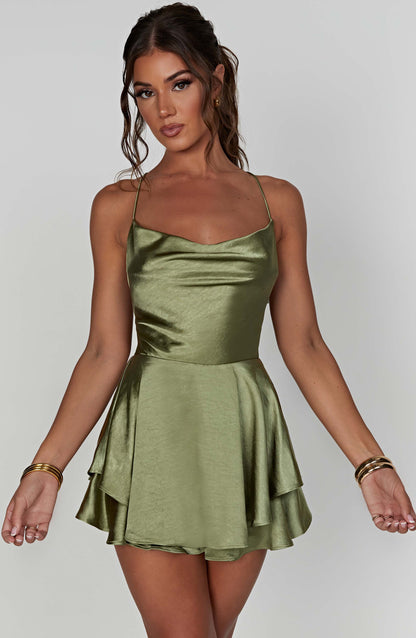 Emilia - Robe Mini en Satin
