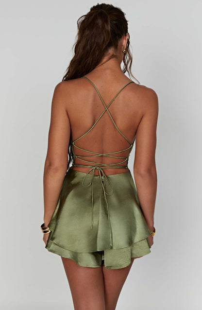 Emilia - Robe Mini en Satin