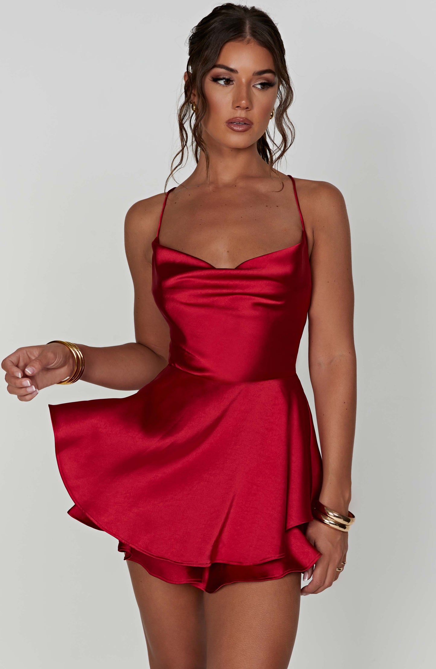 Emilia - Robe Mini en Satin