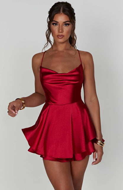 Emilia - Robe Mini en Satin