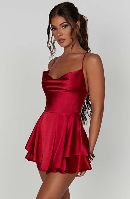Emilia - Robe Mini en Satin