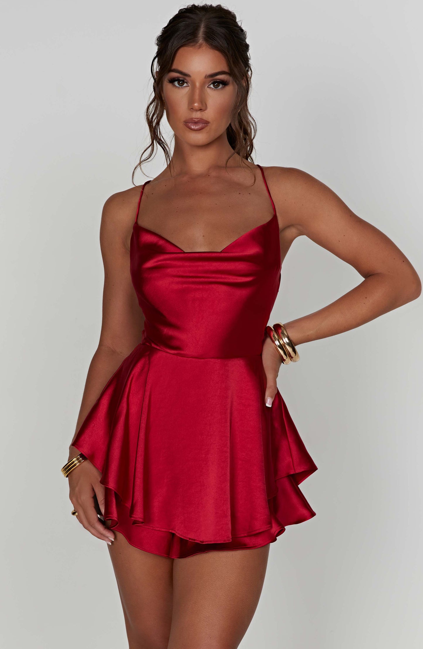 Emilia - Robe Mini en Satin