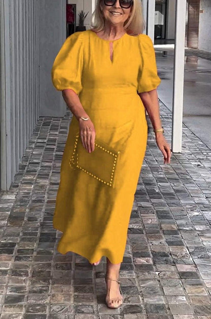 Glaidy - Robe Midi Élégance Classique