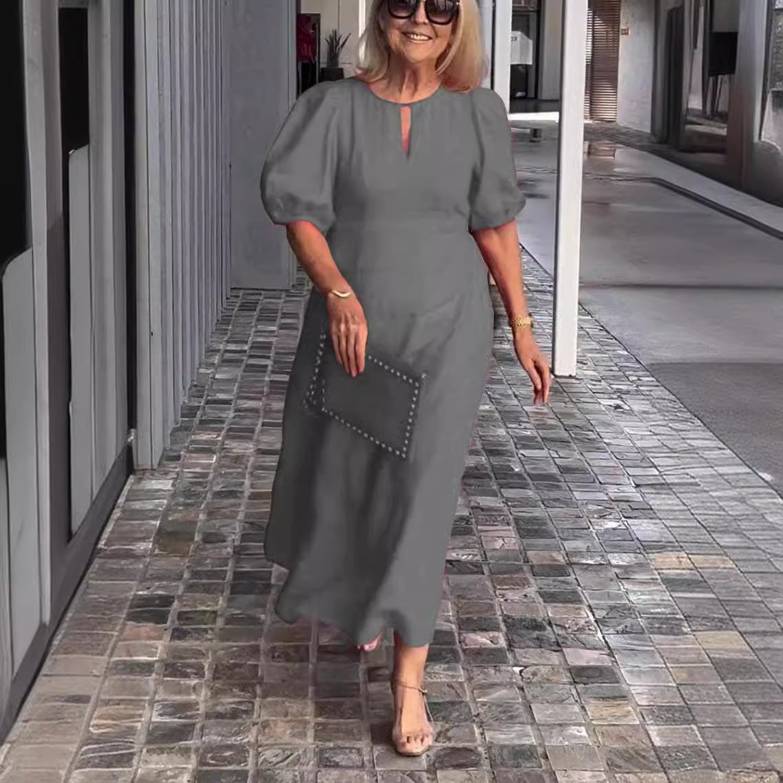Glaidy - Robe Midi Élégance Classique