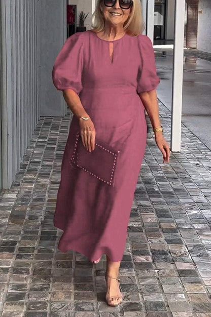 Glaidy - Robe Midi Élégance Classique