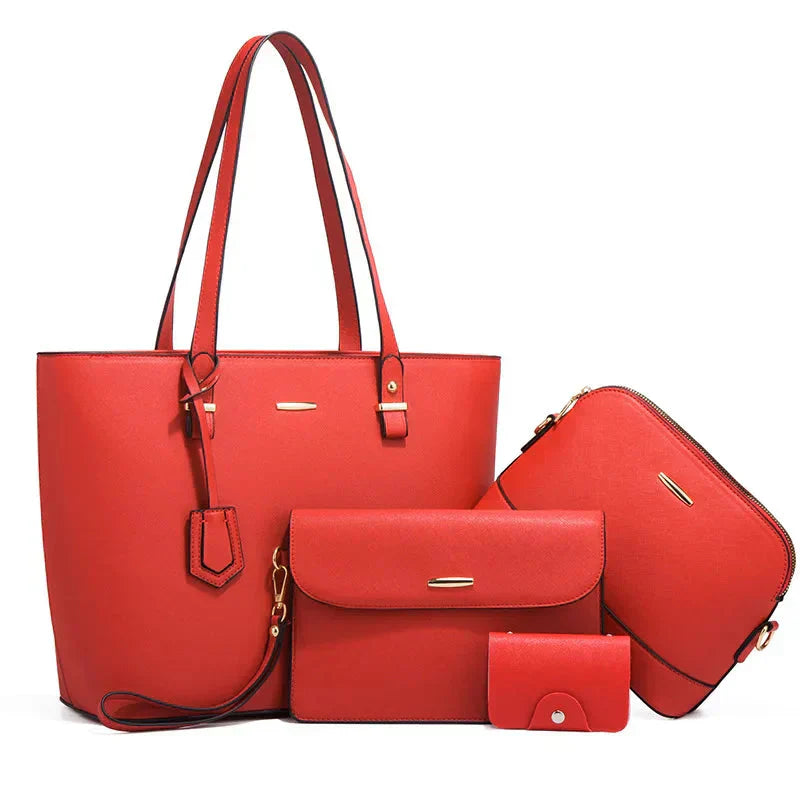 Ensemble de Sacs en Cuir de 3 Pièces : Sac à Main et Sac à Épaule