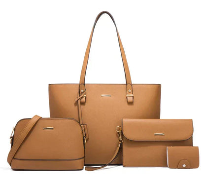 Ensemble de Sacs en Cuir de 3 Pièces : Sac à Main et Sac à Épaule