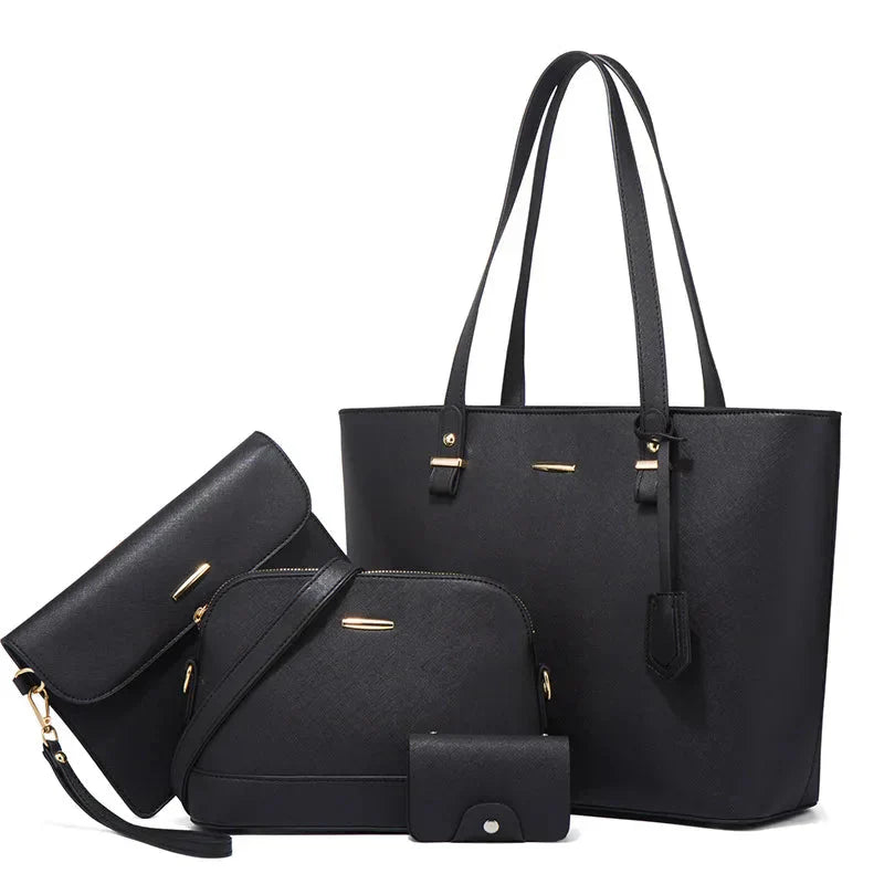 Ensemble de Sacs en Cuir de 3 Pièces : Sac à Main et Sac à Épaule