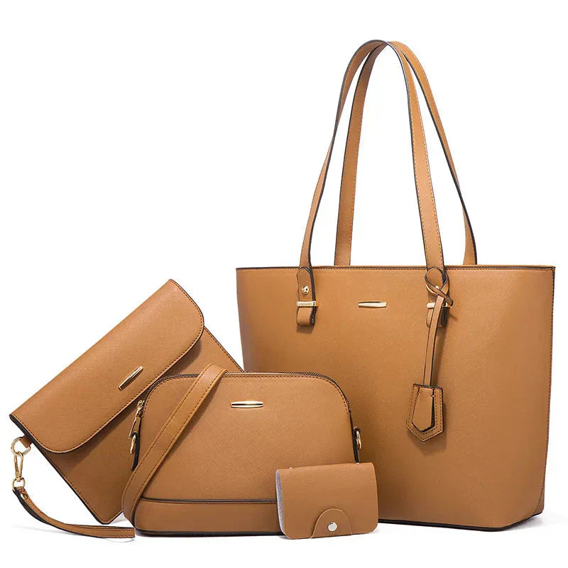 Ensemble de Sacs en Cuir de 3 Pièces : Sac à Main et Sac à Épaule