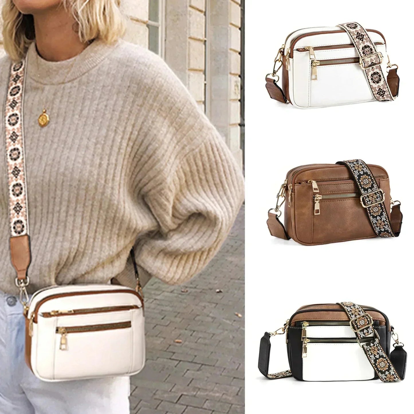 Fifer | Sac à Bandoulière Réglable avec Sangle Colorée