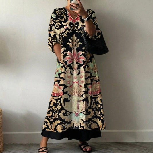 Eva | Robe Élégante Imprimée