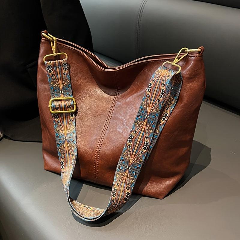 Embjørg | Sac à Bandoulière Classique avec Bandoulière Réglable à Motif