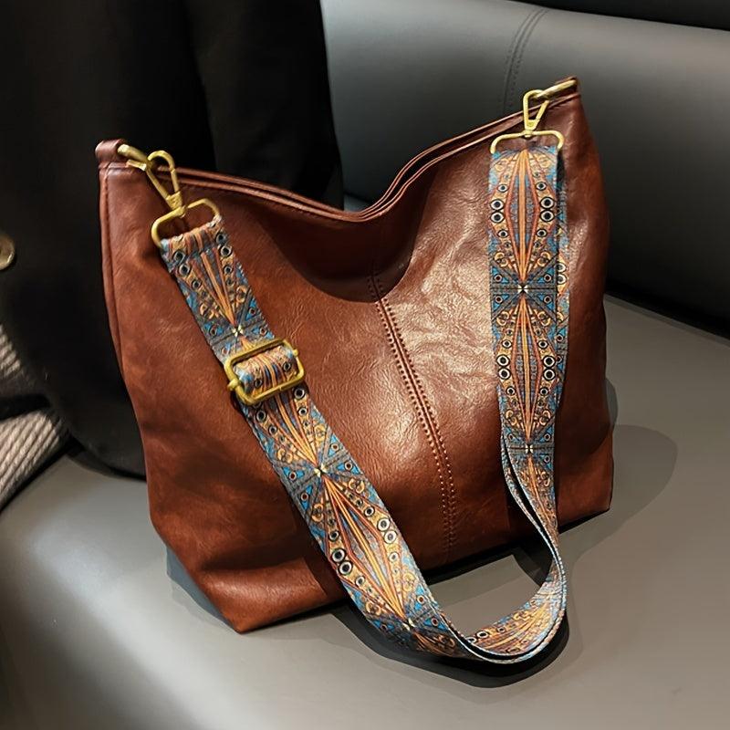 Embjørg | Sac à Bandoulière Classique avec Bandoulière Réglable à Motif
