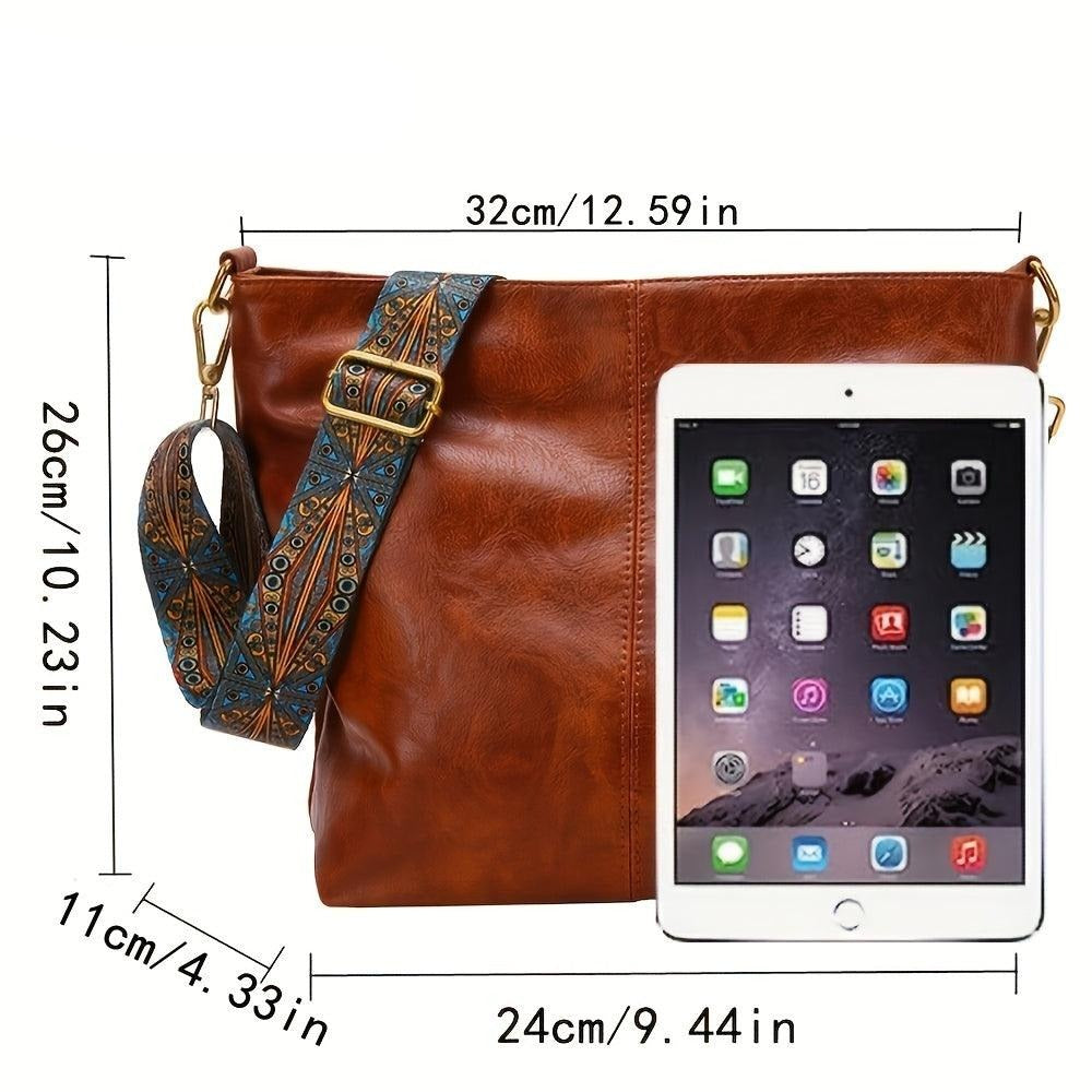 Embjørg | Sac à Bandoulière Classique avec Bandoulière Réglable à Motif