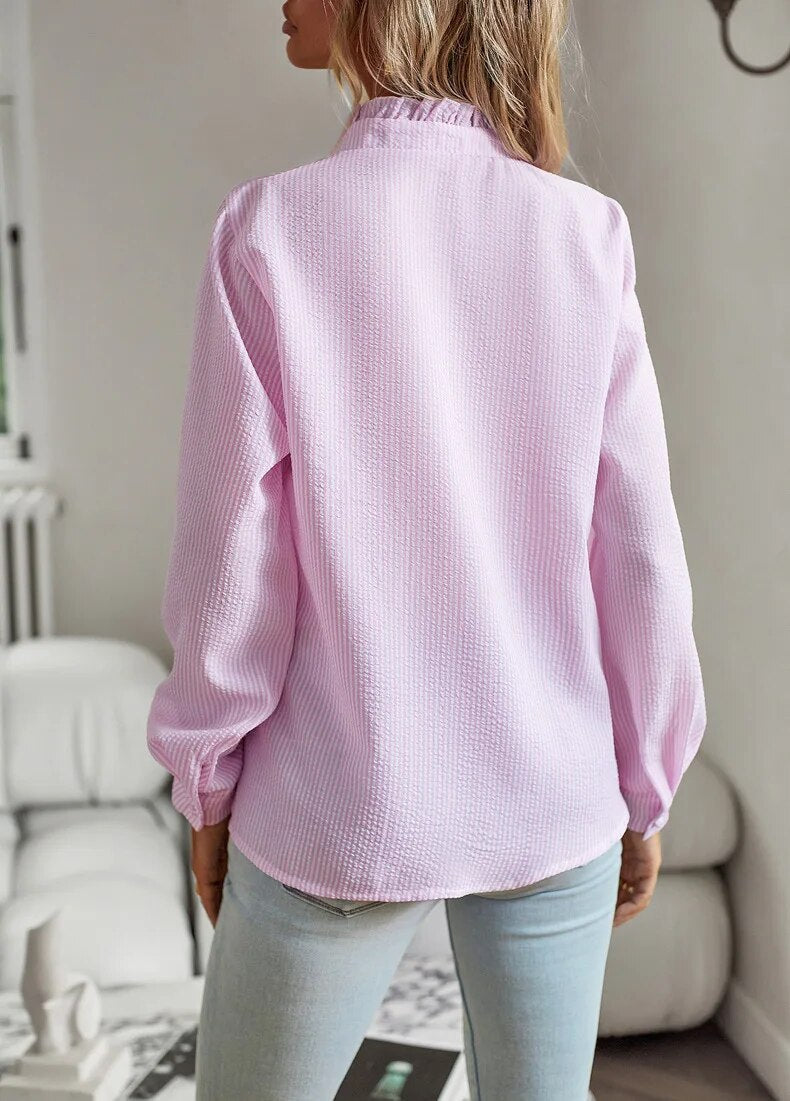 Grace – Blouse Boutonnée Volante